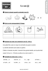 Le son [j] - Exercices, révisions : Primaire 2 - PDF à imprimer