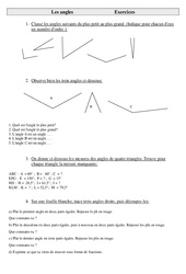 Mesure sur Les angles - Exercices - Géométrie : Primaire 5 - PDF à imprimer