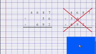 Addition de nombres entiers - Classe inversée : Primaire 4