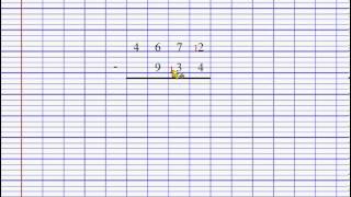 Soustraction de deux nombres entiers - Classe inversée : Primaire 4