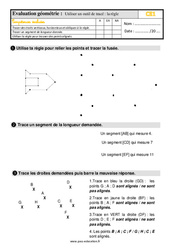 Utiliser un outil de tracé la règle - Évaluation, bilan : Primaire 2 - PDF à imprimer