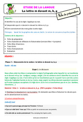 La lettre m devant m, b, p - Étude de la langue - Séquence - Fiche de préparation : Primaire 3 - PDF à imprimer