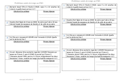 Unités de temps - Problèmes - Heure, minute, seconde : Primaire 4 - PDF à imprimer