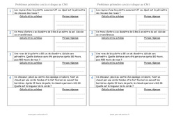 Périmètre du cercle et disque - Problèmes de mesures : Primaire 4 - PDF à imprimer