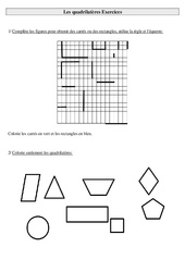 Quadrilatères - Exercices : Primaire 3 - PDF à imprimer