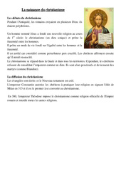 Naissance du christianisme - Antiquité - Fiches Leçon - Histoire : Primaire 3 - PDF à imprimer