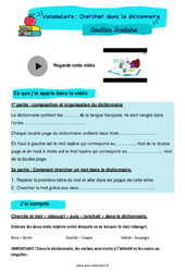 Chercher dans le dictionnaire - Soutien scolaire pour les élèves en difficulté. : Primaire 5 - PDF à imprimer