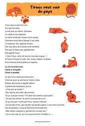 Tiroux veut voir du pays - Fable - Récit - Lecture : Primaire 2, 3 - PDF à imprimer