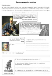 Mouvement des lumières - Exercices - Les Temps Modernes : Primaire 4 - PDF à imprimer