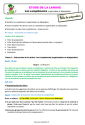 Les compléments supprimables et déplaçables - Étude de la langue - Fiche de préparation : Primaire 2 - PDF à imprimer