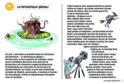 Le fantastique gâteau - Lecture compréhension - Histoire illustrée - Niveau 3 : Primaire 2 - PDF à imprimer
