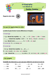 La lettre G - Soutien scolaire pour les élèves en difficulté. : Primaire 4 - PDF à imprimer