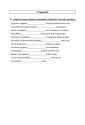Imparfait - Exercices - Conjugaison - : Primaire 3 - PDF à imprimer