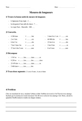 Mesures de longueur - Exercices - Mesures : Primaire 4 - PDF à imprimer