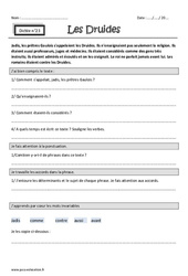 Les druides - Dictée accompagnée n°23 : Primaire 3 - PDF à imprimer