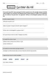 La cour du roi - Dictée accompagnée n°14 : Primaire 4 - PDF à imprimer