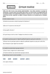 Groupe musical - Dictée accompagnée n°20 : Primaire 4 - PDF à imprimer