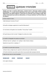 Quelques trouvailles - Dictée accompagnée n°21 : Primaire 4 - PDF à imprimer