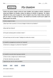 Ma chambre - Dictée accompagnée n°24 : Primaire 4 - PDF à imprimer