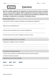 Elections - Dictée accompagnée n°26 : Primaire 4 - Cycle 3 - PDF à imprimer