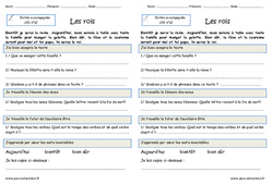 Les rois - Dictée accompagnée n°12 : Primaire 2 - PDF à imprimer