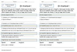 En musique ! - Dictée accompagnée n°6 : Primaire 2 - PDF à imprimer