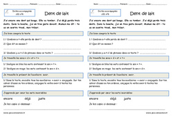Dent de lait - Dictée accompagnée n°5 : Primaire 2 - PDF à imprimer
