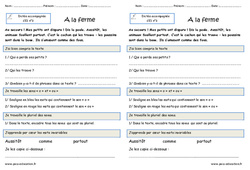 A la ferme - Dictée accompagnée n°3 : Primaire 2 - PDF à imprimer