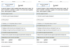 Le tri - Dictée accompagnée n°2 : Primaire 2 - PDF à imprimer
