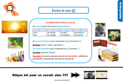 Écrire le son [j] - Cours, Leçon, trace écrite : Primaire 4 - PDF à imprimer