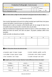 Écrire le son [j] - Évaluation, bilan : Primaire 4 - PDF à imprimer