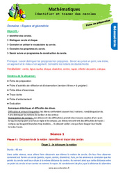 Identifier et tracer des cercles - Séquence - Fiche de préparation : Primaire 3 - PDF à imprimer