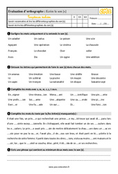 Écrire le son [s] - Évaluation, bilan : Primaire 5 - PDF à imprimer