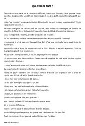 Qui c'est ce zozo - Récit - Lecture : Primaire 5 - PDF à imprimer