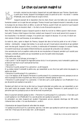 Le chat qui parlait malgré lui - Récit - Lecture : Primaire 5 - PDF à imprimer