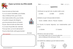 Dans la hotte du père noël - Poésie : Primaire 2 - PDF à imprimer