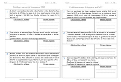 Longueur - Problèmes : Primaire 5 - PDF à imprimer