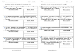 Capacités et volumes - Problèmes : Primaire 5 - PDF à imprimer