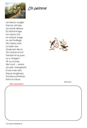 Un peintre - Poésie : Primaire 4 - PDF à imprimer