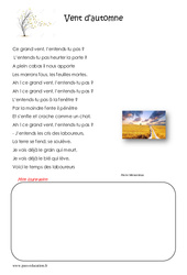Vent d’automne - Poésie : Primaire 4 - PDF à imprimer