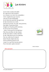 Les écoliers - Poésie : Primaire 5 - PDF à imprimer