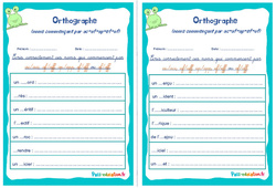 Noms commençant par ac - af - ap - ef - of - Rituels - Orthographe : Primaire 4, 5 - PDF à imprimer