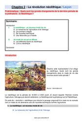 La révolution néolithique - Cours : Primaire 6 - PDF à imprimer