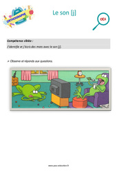Le son [j] - Séance découverte à manipuler : Primaire 2 - PDF à imprimer