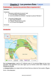 Premiers États - Cours : Primaire 6 - PDF à imprimer