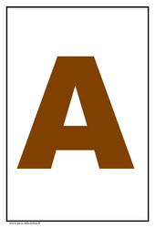 Alphabet - Lettre d'imprimerie - Affichage en couleur : Maternelle 1 & 2 - PDF à imprimer