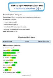 Le son [z] - Phonologie - Séquence - Fiche de préparation : Primaire 2 - PDF à imprimer