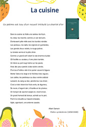 La cuisine d'Albert Samain - Poème - Lecture : Primaire 4 - PDF à imprimer