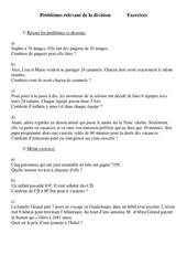 Division - Problèmes - Exercices - 2 : Primaire 3 - PDF à imprimer