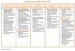 Histoire - Programmation annuelle : Primaire 4 - PDF à imprimer